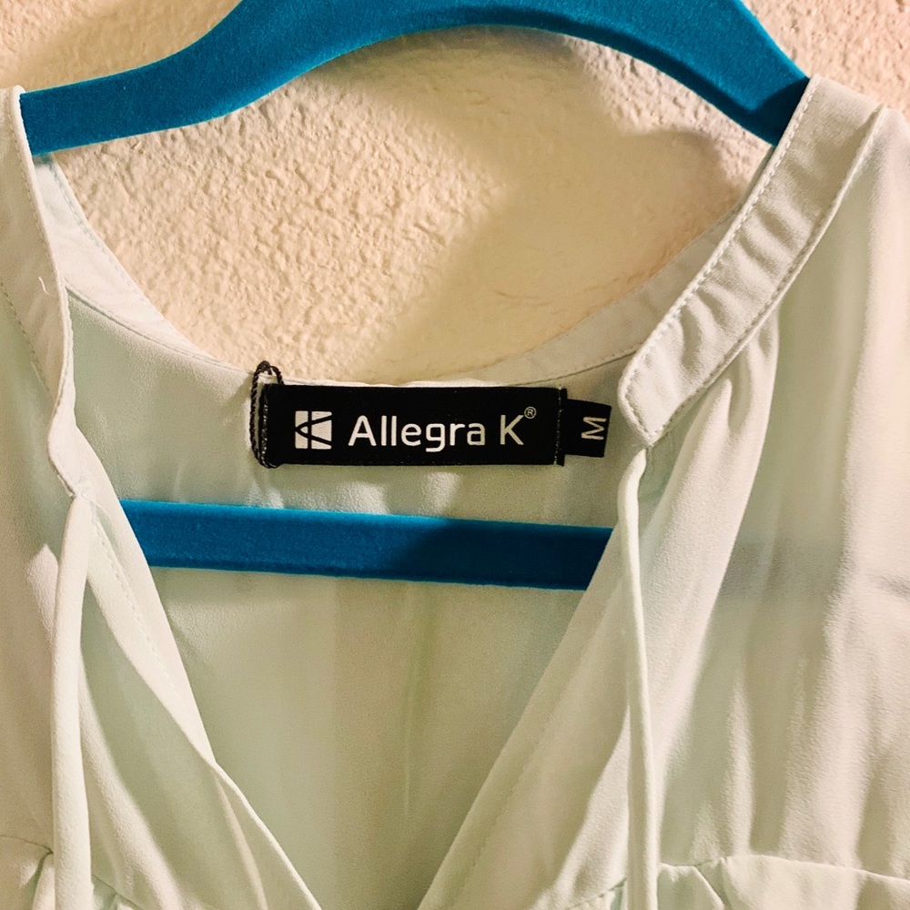 Peasant Dress in baby green.  Brand New - Picture 4 of 7